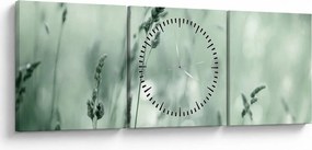 Tablou - Pajiște verde (cu ceas) (90x30 cm)