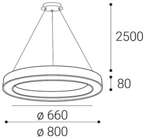 Lustră LED dimabilă pe cablu SATURN LED/60W/230V 3000K/4000K alb LED2