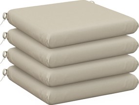 Outsunny Set de 4 perne pentru scaun, pad-uri pentru scaun 47 x 47 cm, umplutură groasă, rezistente la decolorare, bej | Aosom Romania