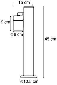 Lampă de exterior inteligentă neagră 45 cm reglabilă, inclusiv Wi-Fi GU10 - Solo
