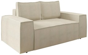 Canapea extensibilă Clovis 107Cutie de pat, Crem, 94x188x104cm, 79 kg, Picioare: Plastic, Lemn: Pin