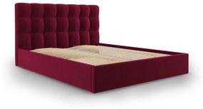 Pat Phaedra Burgundy cu tapiterie din catifea 180x200