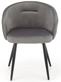 Scaun de bucaterie Meta, gri/negru
