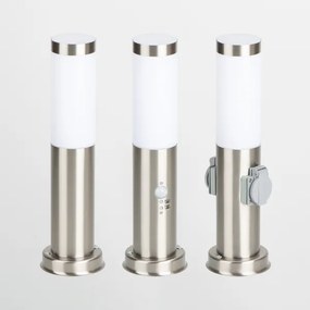 Brilagi - Lampă de exterior cu senzor NOVA 1xE27/15W/230V 40 cm IP44 crom mat