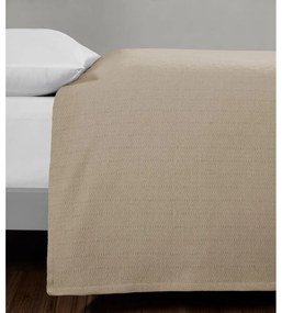 Cuvertură bej din bumbac pentru pat dublu 200x230 cm Serenity – Mijolnir
