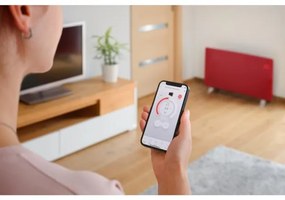 Sencor - Convector electric inteligent 1200/2400 W, 230 V, IP24, Wi-Fi, roșu