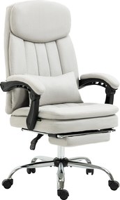 Vinsetto Scaun de birou cu funcție de masaj și încălzire, ergonomic, 66x67x110-118cm, Alb crem | Aosom Romania