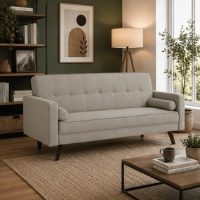 Canapea extensibilă, material gri-maro taupe, OTISA