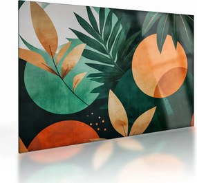 Tablou pe sticlă - Motive naturale geometrice (70x50 cm)
