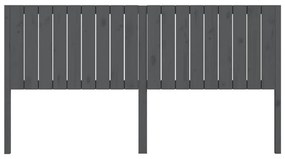 Tablie de pat, gri, 185,5x4x100 cm, lemn masiv de pin 1, Gri, 185.5 x 4 x 100 cm