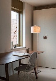 Lampa de podea Boston metal sand abajur in deschis