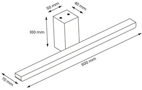 Aplică LED pentru oglindă de baie ARTEMIS LED/13,8W/230V 4000K 60cm IP44 argintiu