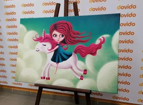 Tablou fetiță cu inorogul