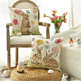 Husa de pernă din in HOPPINO 45x45 cm, colorată