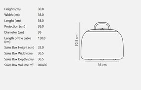 Lampa LED portabila de exterior design nordic IP65 Kettle To-Go Battery red