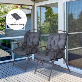 Outsunny Set de Două Perne pentru Scaune de Exterior - Gri | Aosom Romania