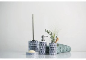 Perie de WC albastră din ceramică Lorca – Wenko