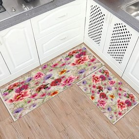 Set 2 Covoare bucatarie antiderapante 60x80 cm + 60x120 cm, CBU303