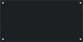 vidaXL Panou antistropi de bucătărie, negru 80x40 cm sticlă securizată