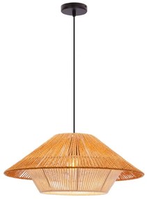 Lustră pe cablu AFRICA 1xE27/40W/230V diam. 50 cm maro/crem