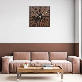 SENTOP | Ceas de perete din lemn - Sentop | HDFK031 | piuliță de wenge