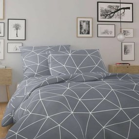 Lenjerie de pat din bumbac Kvalitex Nordic Gridgri, 200 x 200 cm, 2 buc. 70 x 90 cm
