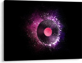 Tablou - Disc de vinil roz-violet (70x50 cm)