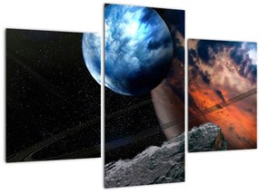 Tablou planetei în cosmos (90x60 cm)