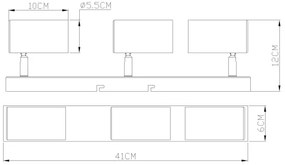 Spot Globo 57911-3P ROBBY 3xGU10/25W/230V portocaliu