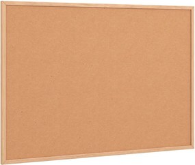 vidaXL Tablă de plută cu ramă din lemn masiv de pin 80x55 cm