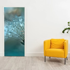 Fototapet pentru ușă - Păpădie petrol (95x205cm)