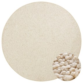 Covor crem rotund ø 200 cm Wolly – BT Carpet