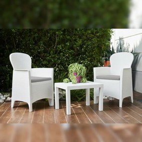 I.P.A.E-Progarden Set grădină AKITA, 3 piese, albă