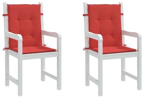 Perne scaun de gradina, 2 buc., rosu, 100x50x3 cm 2, Rosu, 100 x 50 x 3 cm
