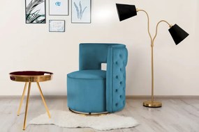 Masuta de cafea rotunda din metal Morrison 38x38x44,5 cm mov/auriu