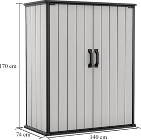 Depozitare grădină Premier High Store gri-maroniu
