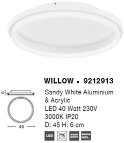 Lustra/Plafoniera LED design modern WILLOW White 45cm