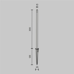 Lampa cu tarus pentru iluminat decorativ gradina IP54 Spear H-30cm