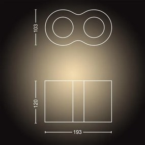 Philips 56332/30/P6 - Lampă LED Hue PILLAR 2xGU10/5W/230V dimabilă + DO