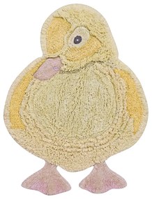 Covor pentru copii galben lavabil/țesut manual din bumbac 95x120 cm Ducky – Lorena Canals