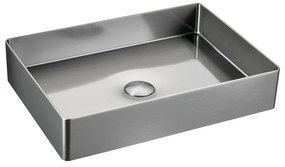 Chiuvetă argintie din oțel inoxidabil 50x35 cm Aurum – Sapho