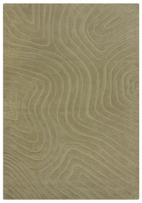 Covor kaki țesut manual din lână 200x290 cm Mesmerise Sage – Flair Rugs