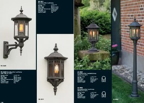 Stalp iluminat exterior din fier forjat, inaltime 94cm, AL 6739