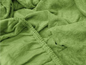 Cearsaf Frotir cu elastic EXCLUSIVE 160 x 200 cm verde