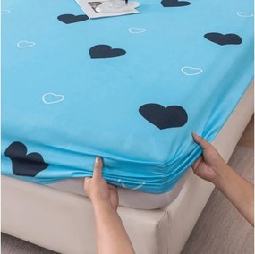 Cearsaf din microfibra CORAZON albastru 180x200 cm