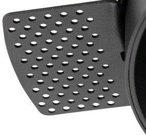 Spotlight modern încastrat negru GU10 AR111 rotund fără rama - Oneon