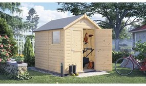 Căsuţă de grădină Konsta Blockhaus cu podea 181x239 cm natur