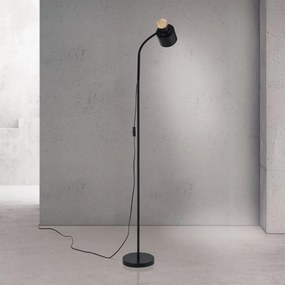 Lampa de podea cu spot directionabil Gili negru mat