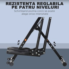 HOMCOM Bicicletă de Exercitii Eliptică cu 4 Nivele de Rezistență, Monitor LCD și 2 Roți, 90x62x150 cm, Negru | Aosom Romania