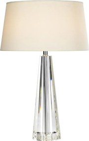 Där Lighting CYP4208 - Lampă de masă CYPRUS 1xE27/60W/230V crem/transparent